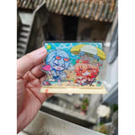 support photo transparent dessin animé personnages lunettes fleurs chat chien décoration cadeau unisexe