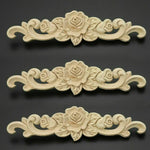 décorations bois sculpté motifs floraux classiques rose feuillage meubles artisanat vintage