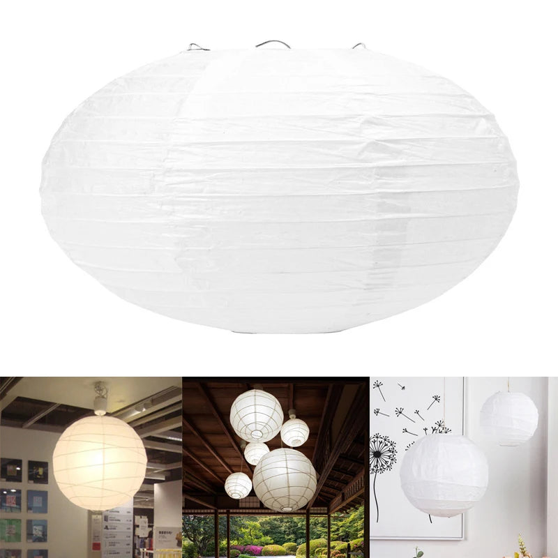 lanterne moderne blanche plissée opaque événements decoration suspendue câble