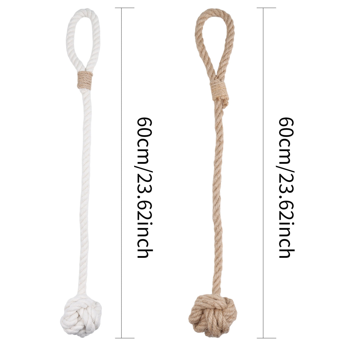 rideaux moderne bleu blanc corde nouée pompon coton chanvre uni opaques 60cm