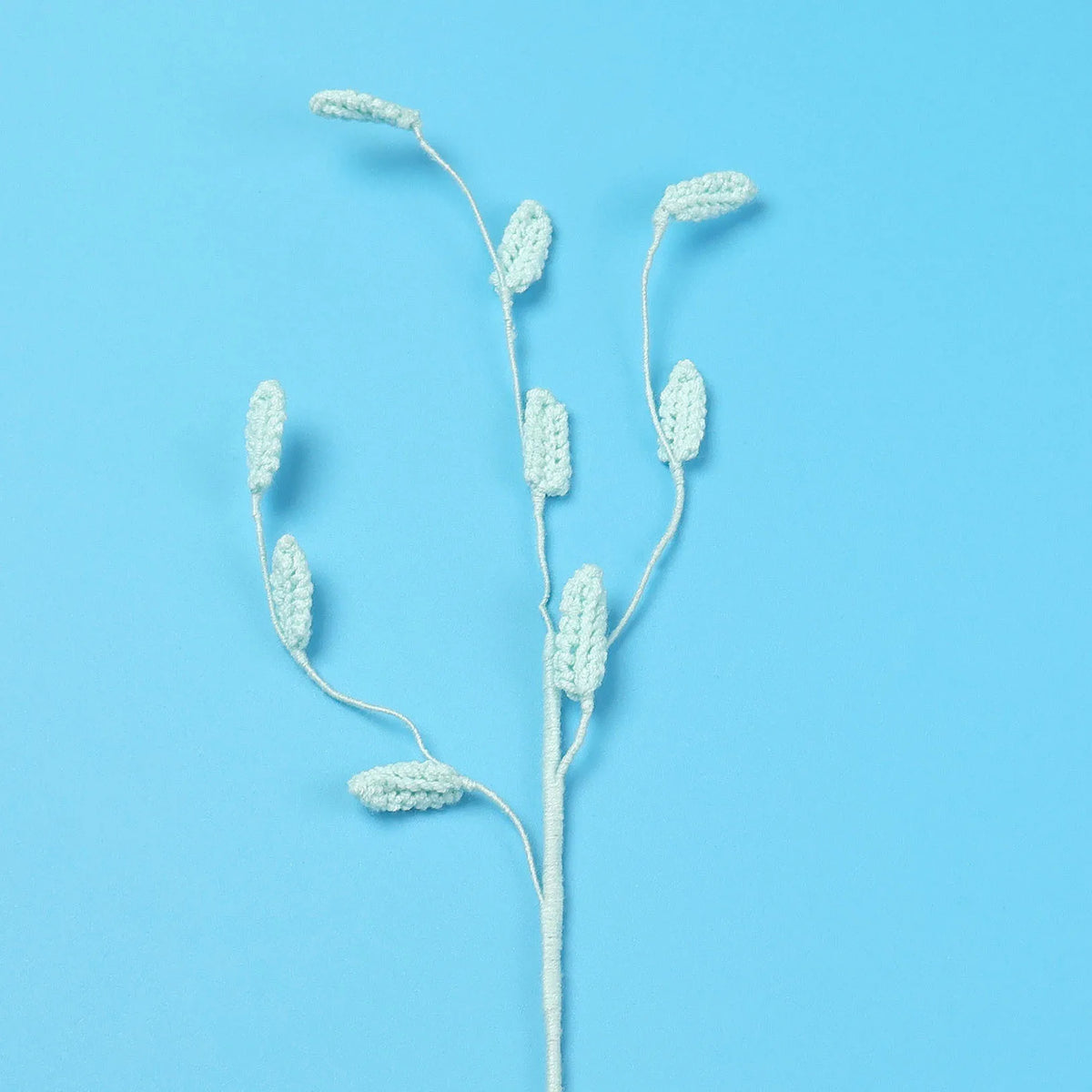 bouquet artificiel crocheté vert rose jaune créatif intérieur décoration maison anniversaire mariage
