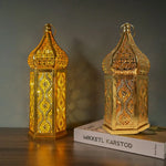 lanternes métal or ajourées marocain oriental décoration intérieur extérieur anneaux accrochage eïd festive