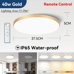 lampe led moderne télécommande 220v ip65 étanche noir blanc 37.5cm