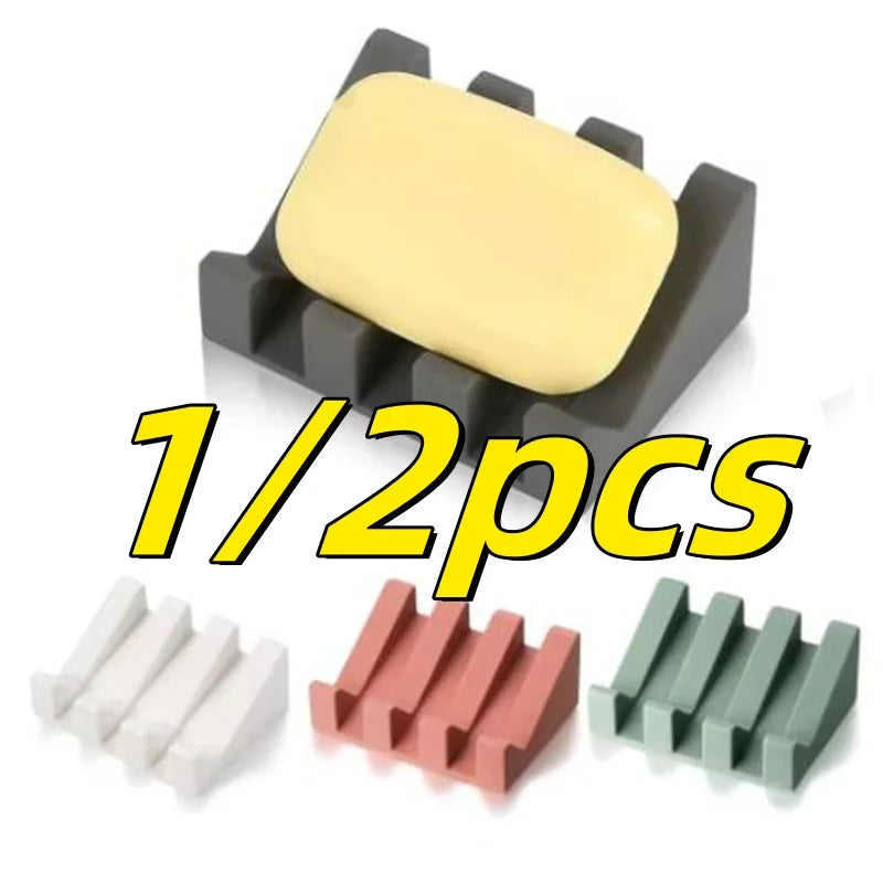support savon silicone gris rose moderne facile nettoyer blanc beige