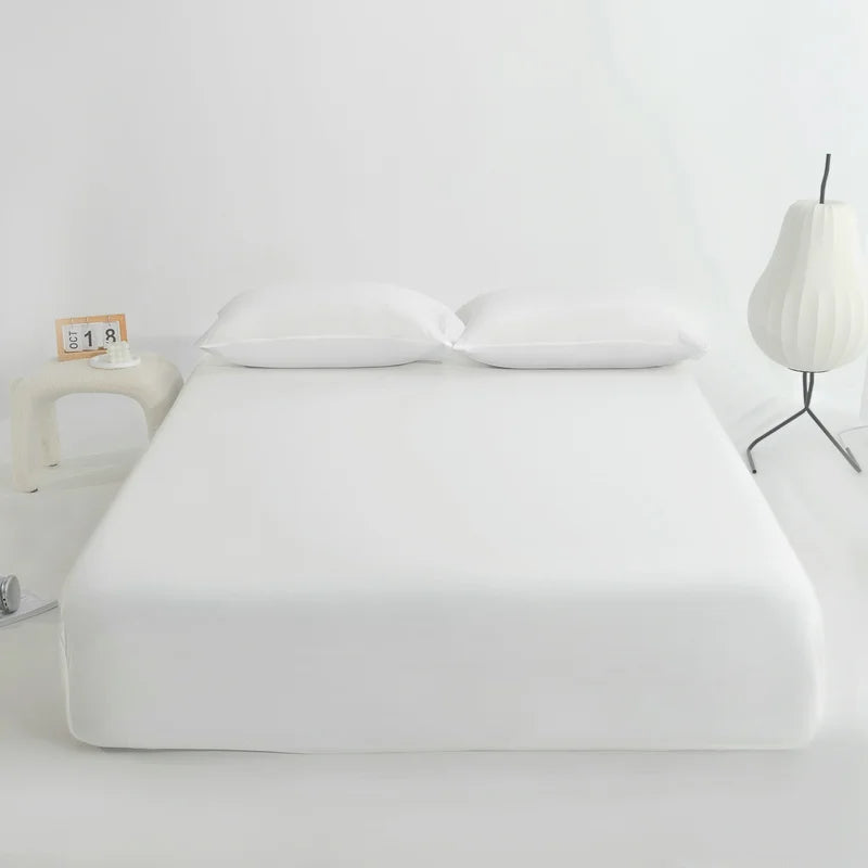 drap housse frais été lit adulte 360 élastique anti dérapage couleurs pastel moderne fixations