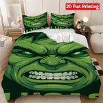 Housse de couette Hulk Anime Hero sur un lit d'enfant