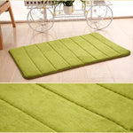 tapis antidérapant mousse mémoire forme absorption eau moderne uni doux vert rouge rose marron