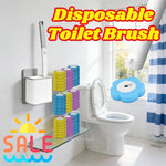 brosse toilette jetable bleu texture granulée clip mural pratique moderne
