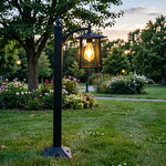 lampe sol industrielle led ip65 aluminium noir classiqueextérieur jardin