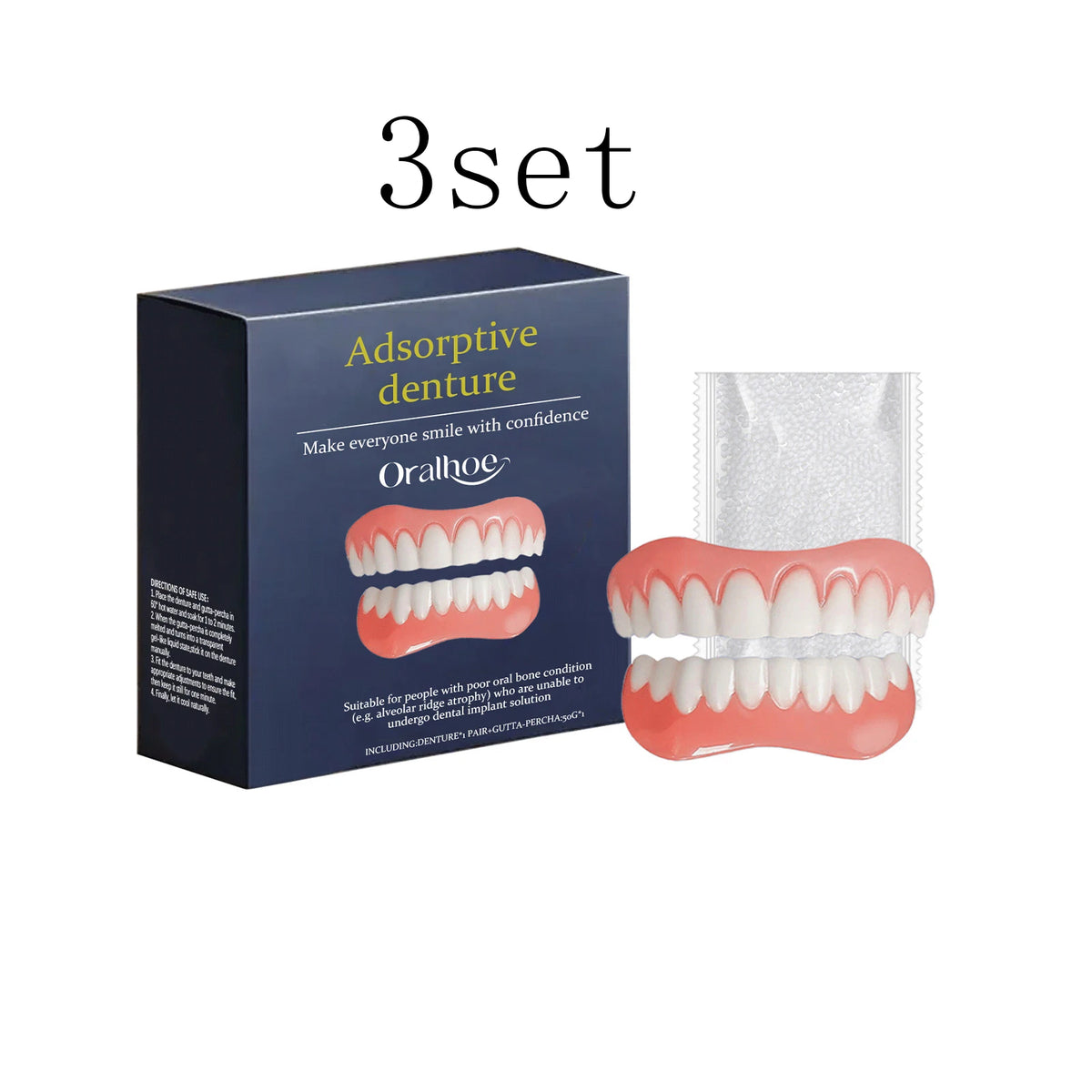 fausses dents adhésives ensemble décoration sourires blanc rose bleu violet vert
