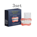 fausses dents adhésives ensemble décoration sourires blanc rose bleu violet vert