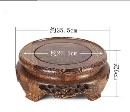 support plante bois naturel gravures artisanales traditionnel maison marron foncé