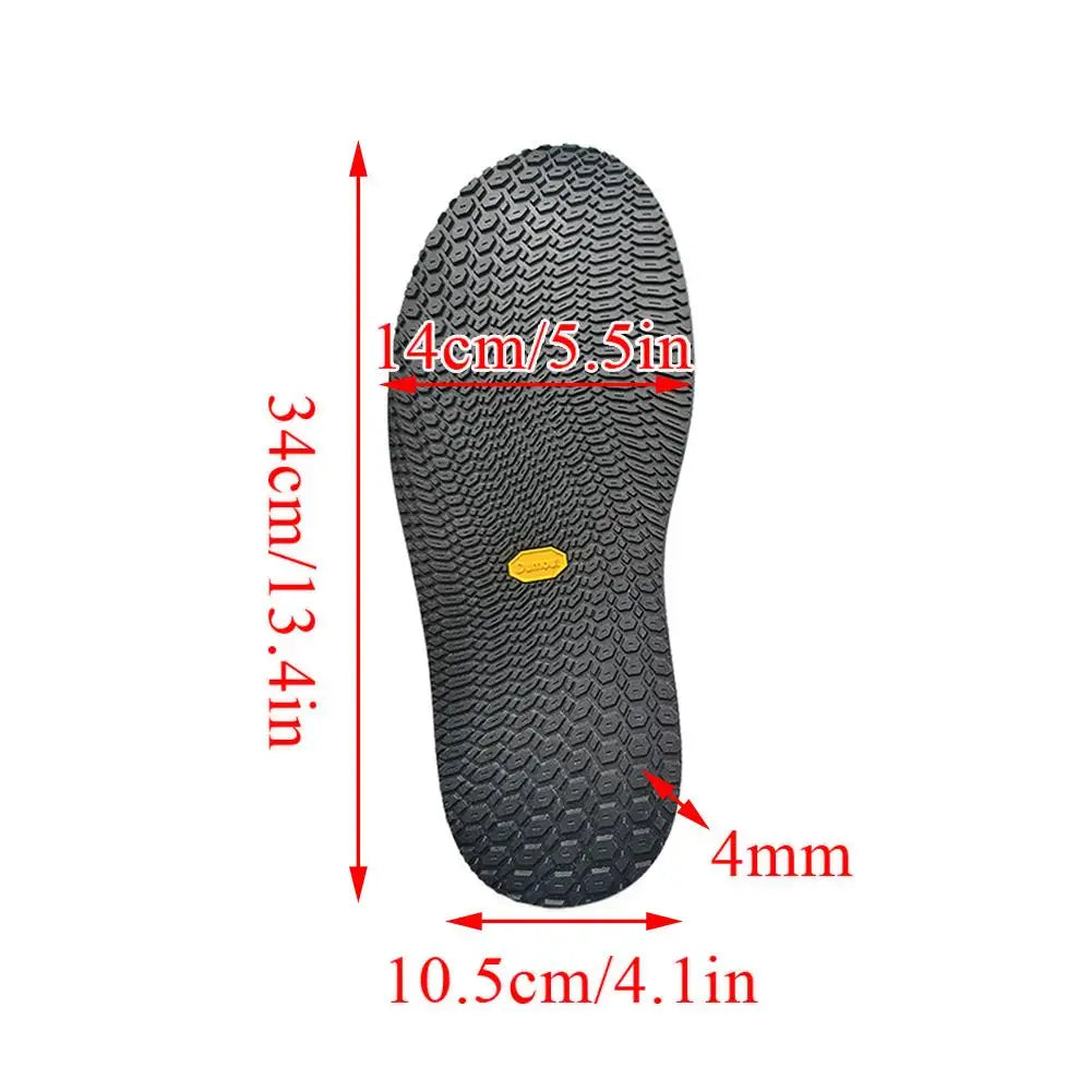 semelles sport antidérapantes résistantes hexagonales noires jaunes texturées minimalistes bricolage réparation chaussures travailleurs
