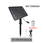 panneau solaire noir moderne télécommande câble 1.2m 3m batterie 7200mAh