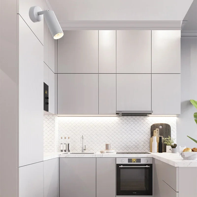 Spot mural LED moderne fixé mur blanc noir éclairage quotidien chambre salon minimaliste
