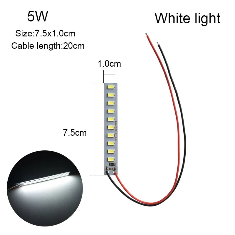 plaque led argentée jaune 5v 10w 30w adhésif moderne diodes 5730