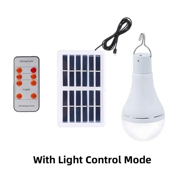 ampoule led solaire extérieure étanche ip65 moderne télécommande panneau solaire câble usb support mural