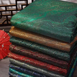 tissu polyester marbré brillant moderne élégant bleu vert rouge marron noir rideau jupe décoration