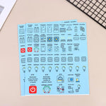 autocollants graphiques icônes électriques jaune bleu clair blanc simples adhésifs pack feuilles pack feuilles