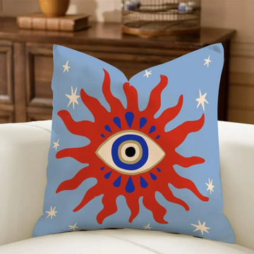 housse coussin décorative motif léopard palmier soleil ethnique moderne salon chambre