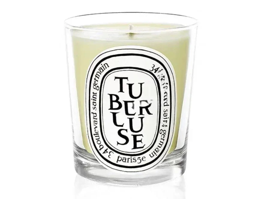 bougies parfumées cire gel aromathérapie forme coupe blanc logo diptyque verre transparent classique set
