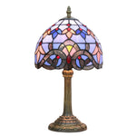 lampe table tiffany abat jour verre coloré motifs floraux modernes chambre salon