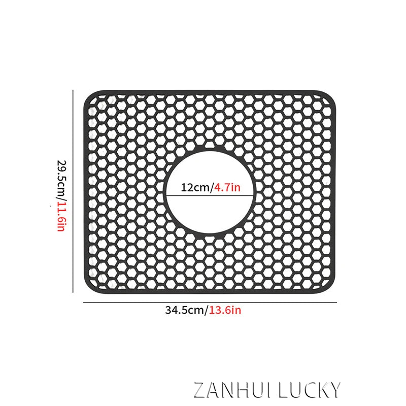 tapis cuisine silicone perforé moderne noir 200°C résistant 46.2cm 31.7cm