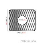 tapis cuisine silicone perforé moderne noir 200°C résistant 46.2cm 31.7cm