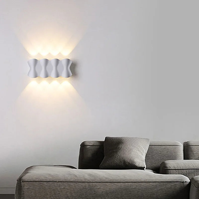 Lampe murale LED moderne double tête hydrofuge basse consommation courant alternatif extérieur salon chambre
