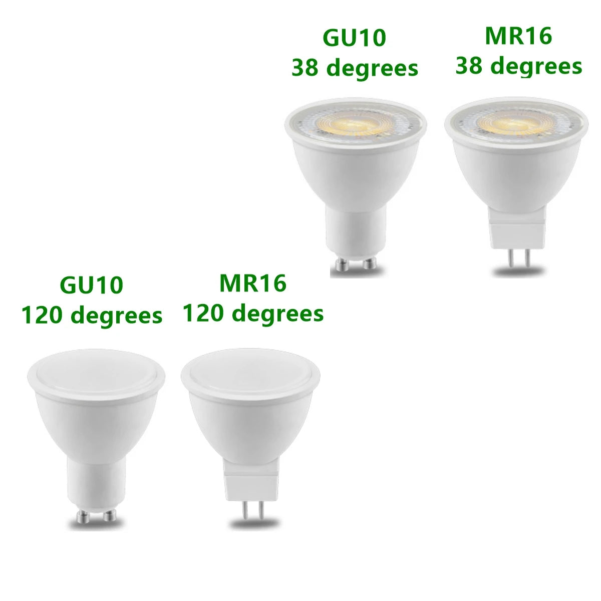 ampoules led downlight blanc mat 12v 3w 7w 120deg 3000k 38deg 4000k 6000k modernes