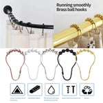 boucles rideau or noir blanc moderne adhésif set accessoire métal 12pcs visible track