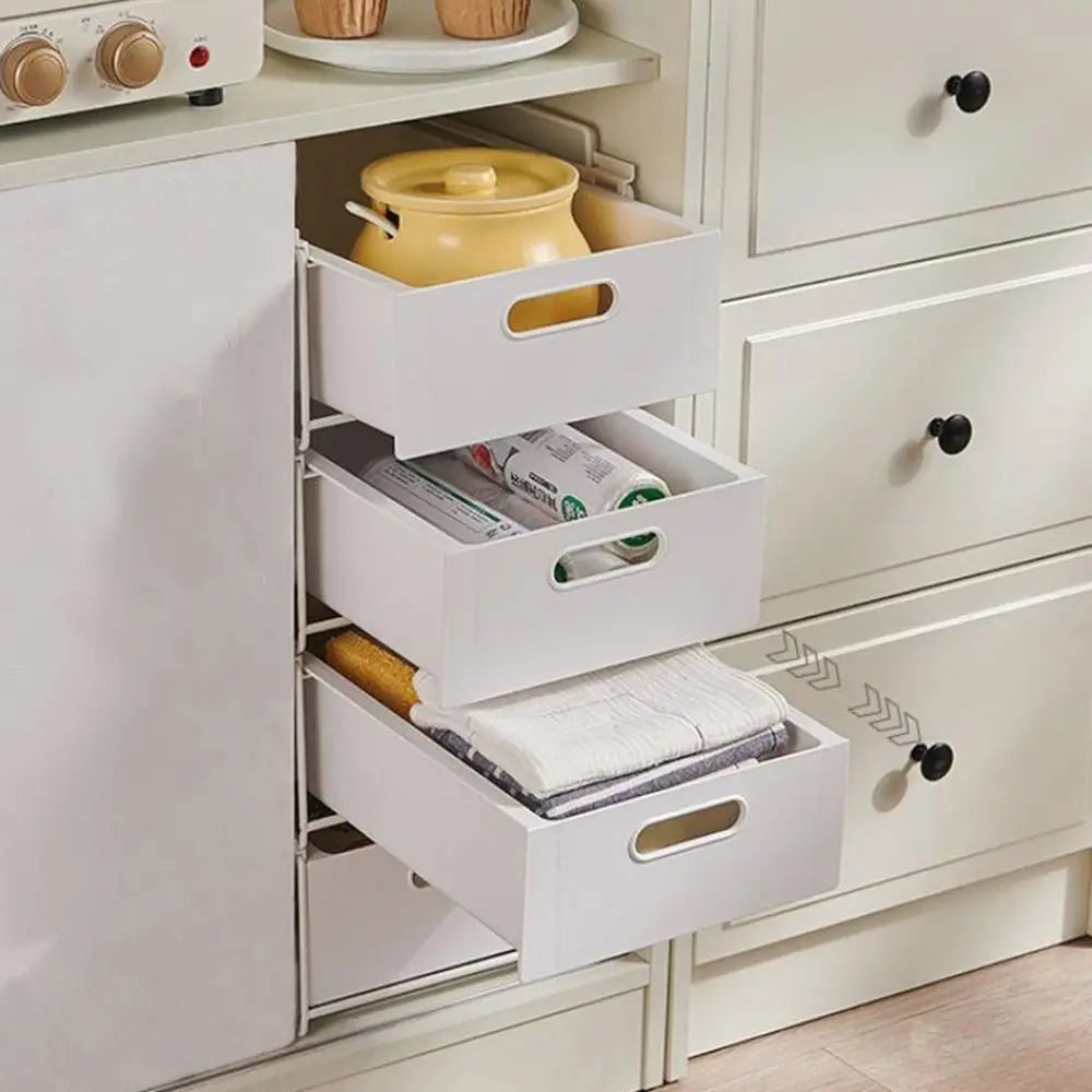boîtes rangement blanc modernes métal poignées imperméables grandes capacités compartiments multiples organisateurs articles divers