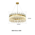 lustre suspension cristal moderne doré blanc plafonnier luxe salon chambre luminaires rond rond