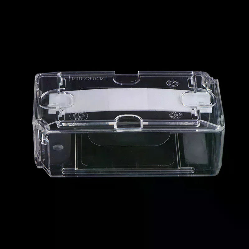 boîte rangement bijoux transparente moderne clips tapis protection deux sections