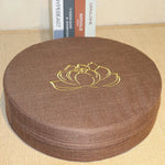 coussin sol moderne 40x6cm motif floral doré violet gris marron clair bleu amovible lavable