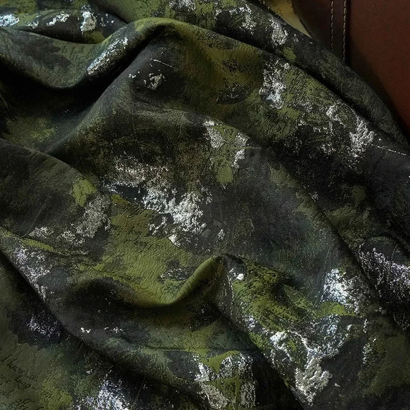 tissu imprimé floral vert gris rose blanc résistant intempéries polyester robe jupe coussin sac