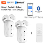 Robot rideau intelligent blanc moderne contrôle app batterie incluse switch manuel lumière température