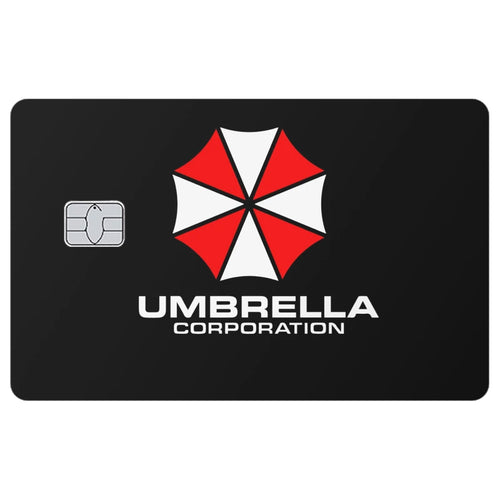 autocollant carte accès resident evil logo umbrella corporation adhésif décoratif carte bancaire rouge