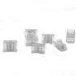 connecteur ruban led transparent 12v 24v ip65 broches clips fixation