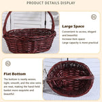 panier tressé marron blanc empilable rangement snacks bonbons classique rustique poignée intégrée tissage traditionnel