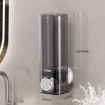 distributeur savon liquide adhésif transparent noir facile moderne minimaliste salle bain cuisine