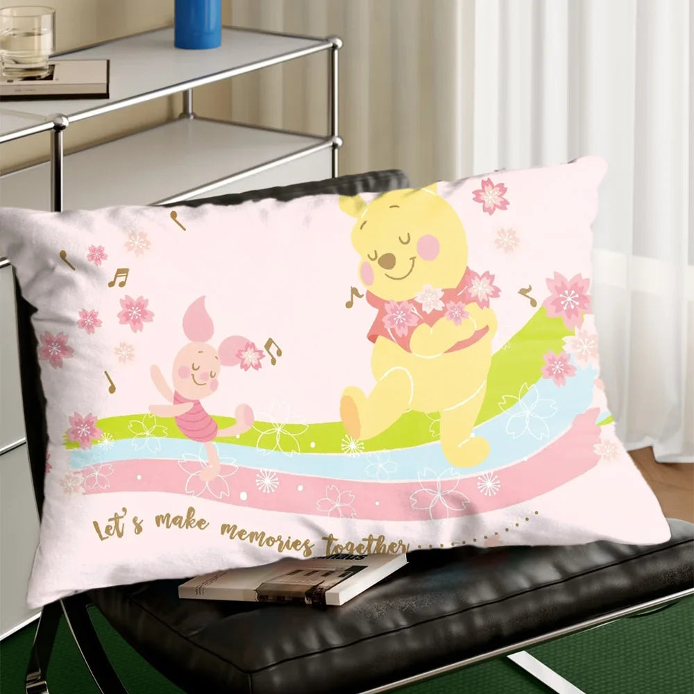 housse coussin motif winnie ourson multicolore decoration salon polyester cartoon