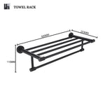 accessoires salle bain noir mat modernes fixations papier toilette verre dents brosse dents
