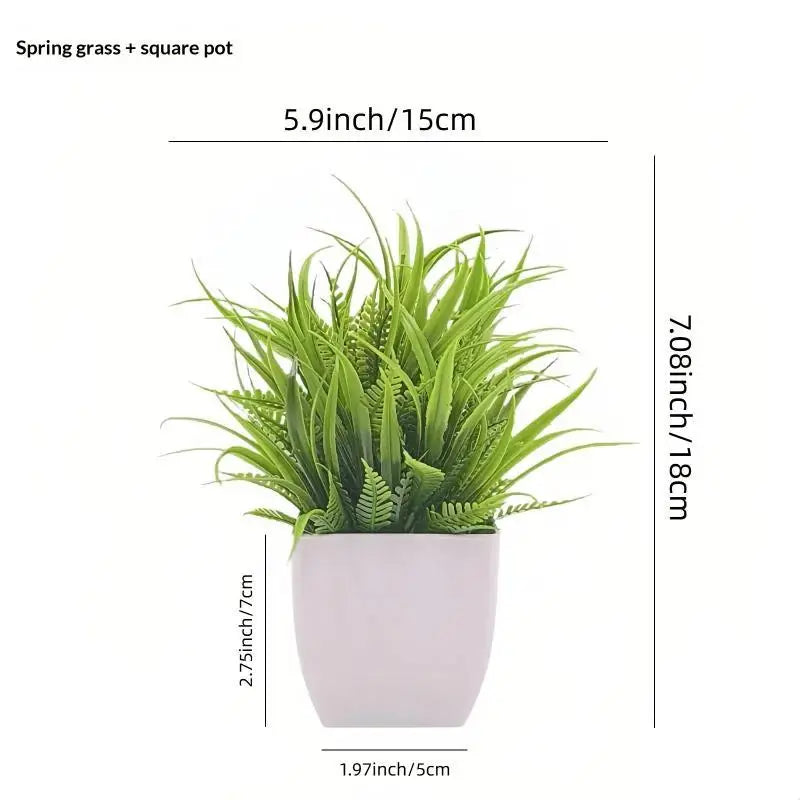plantes artificielles feuilles vertes violettes moderne minimaliste sans entretien décoration intérieure extérieure pot carré