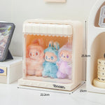 présentoir mural figurines animaux motifs colorés moderne blanc rose jaune vert suction salon chambre