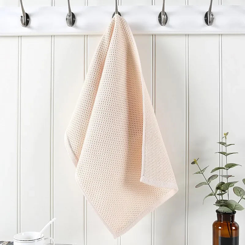serviette main 34x34cm coton rouge beige gris rapide absorbant moderne crochets