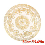 serviette table brodée florale moderne or blanc élégante noël maison fête
