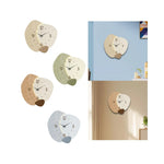 horloge murale moderne bois grainée 30cm 30cm salon chambre beige verte