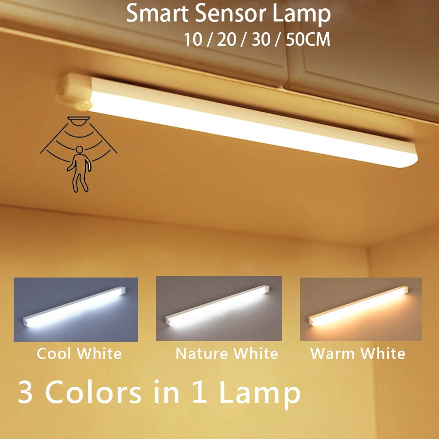 lampe led veilleuse rechargeable détecteur mouvement blanc cool warm adhésive rectangle moderne minimaliste