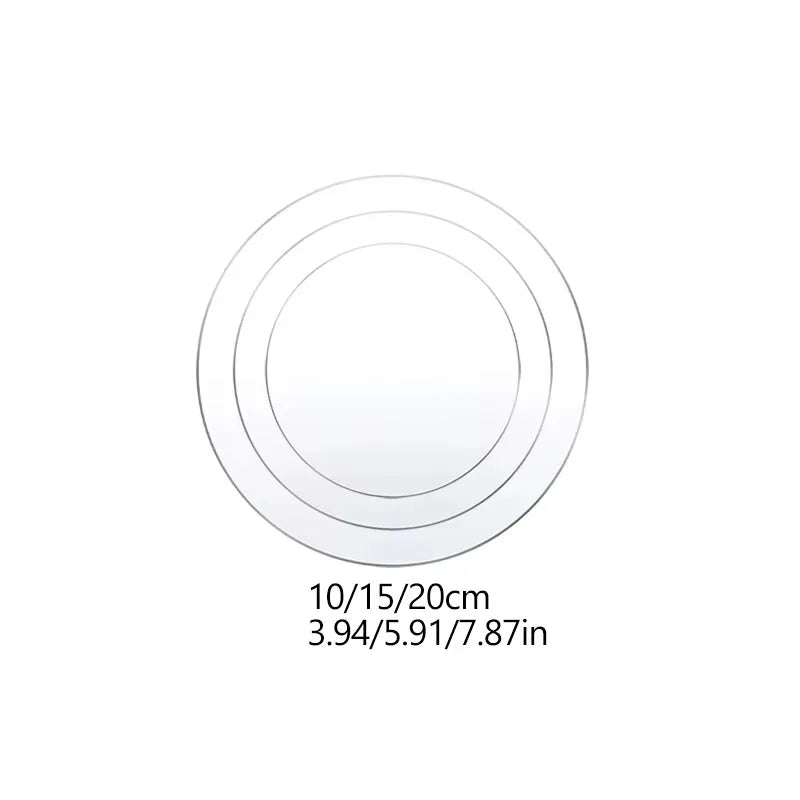 grattoirs gâteau acrylique transparent rayures ondulées moderne papier adhésif 10cm 24cm